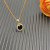 David Yurman 17.8mm Gold Round Black Onyx Diamond Necklace