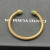 David Yurman 5mm Gold Angled Green Chalcedony Cuff Bracelet, Fits Wrist Size 16cm - 20cm