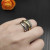 David Yurman 17.5mm Gold and Silver Five-Line Cross Pav&Atilde;&copy; Diamond Ring