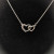 David Yurman Silver Double Heart Clasp Necklace, 1.5mm Chain, 45+5cm Adjustable Length