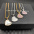 David Yurman Silver Heart White Mother-of-Pearl Necklace, 2mm Chain, 45+5cm Adjustable Length