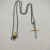 David Yurman Gold and Silver Horizontal Cross Pendant Necklace
