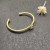 David Yurman Gold Tone 4mm Cable Square White Diamond Cuff Bracelet