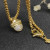 David Yurman Gold Cable Necklace with Half-Pav&Atilde;&copy; Diamonds