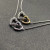 David Yurman Silver Double Heart Clasp Necklace, 1.5mm Chain, 45+5cm Adjustable Length