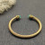 David Yurman 5mm Gold Angled Green Chalcedony Cuff Bracelet, Fits Wrist Size 16cm - 20cm