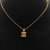 David Yurman Gold 11mm Four-Prong Champagne Diamond Necklace