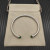 David Yurman 4mm Sterling Silver Green Chalcedony Diamond Bangle Bracelet