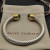 David Yurman 7mm Gold Deep Green Diamond Head Gemstone Bracelet, Fits Wrist Sizes 16&acirc;20cm