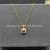 David Yurman Gold Square Pav&Atilde;&copy; Purple Diamond Necklace