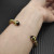 David Yurman 6mm Gold Black Onyx Cable Cuff Bracelet