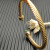 David Yurman 5mm Gold-Tone Cable Cuff Bracelet Light Green Diamonds