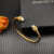 David Yurman Gold 4mm Faceted Pearl Bangle Bracelet