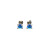 David Yurman 8mm Four-Prong Blue Diamond Stud Earrings