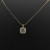 David Yurman Gold Square White Diamond Pendant Necklace, 1.5mm Chain, Length 45cm + 5cm