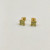 David Yurman 8mm Gold Four-Prong Green Diamond Stud Earrings