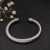 David Yurman 7mm Gold and Silver Half Pav&Atilde;&copy; Diamond Cable Cuff Bracelet