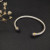 David Yurman 5mm Double-End Cap Cable Cuff Bracelet Purple Diamonds