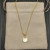 David Yurman 17.8mm Gold Round Mother-of-Pearl Diamond Necklace