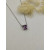 David Yurman Sterling Silver 8mm Four-Prong Purple Diamond Necklace Adjustable 42+3+3cm