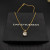 David Yurman Gold 11mm Four-Prong White Diamond Necklace