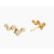David Yurman Gold 15mm Ear Climber Stud Earrings