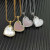 David Yurman Silver Heart White Mother-of-Pearl Necklace, 2mm Chain, 45+5cm Adjustable Length