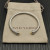 David Yurman 4mm Pav&Atilde;&copy; Diamond Round-End Gold and Silver Bangle Bracelet