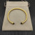 David Yurman 4mm Gold Black Diamond Bangle Bracelet