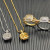 David Yurman Gold Pav&Atilde;&copy; Square Diamond Pendant Necklace, 1.5mm Chain, Length 45cm + 5cm