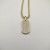 David Yurman Gold Pav&Atilde;&copy; White Diamond Tag Necklace 3mm Chain