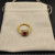 David Yurman Gold Square Red Diamond Ring