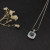 David Yurman 7mm Cushion-Cut Blue Diamond Pendant Necklace