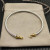 David Yurman 3mm Gold Hook Head Bracelet