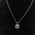 David Yurman 7mm Cushion-Cut Center Stone Necklace Green Diamond