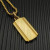 David Yurman Gold Streamlined Rectangular Tag Necklace