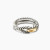 David Yurman Gold and Silver Horizontal Cable Twist Ring