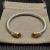 David Yurman 5mm Silver Cable Bracelet with Gold Station and Five-Row Pav&Atilde;&copy; Champagne Diamond Accent