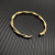 David Yurman 4.4mm Gold Small Infinity Interwoven Bangle Bracelet