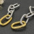 David Yurman Gold and Silver Cable Twist Hoop Earrings with Clasp Closure