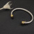 David Yurman 5mm Gold Cable Bracelet with Purple Diamonds