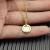 David Yurman 17.8mm Gold Round Mother-of-Pearl Diamond Necklace