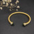 David Yurman 5mm Gold Cable Cuff Bracelet with Diamond-Accented Deep Green Stone