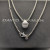 David Yurman Silver Half Pav&Atilde;&copy; Diamond Necklace, 3mm Chain, 50+5cm Adjustable Length