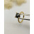 David Yurman Gold 8mm Four-Prong Black Diamond Ring