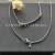 David Yurman Gold and Silver Bezel Smile Necklace, 2mm Chain, 45+5cm Adjustable Length
