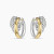 David Yurman 21x20mm Gold and Silver Triple Interlocking Hoop Earrings
