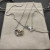 David Yurman Gold and Silver Double Heart Clasp Pendant Necklace, 1.5mm Chain, Length 45cm + 5cm