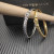 David Yurman 6.2mm Gold Pav&Atilde;&copy; Hook Clasp Engraved Wave Bracelet