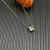 David Yurman Silver 8mm Four-Prong Green Diamond Necklace Adjustable 42+3+3cm